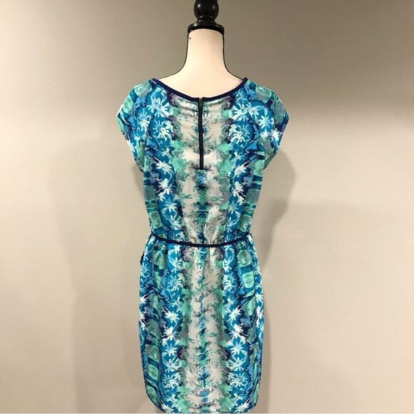 Watercolor print short sleeve casual dress size medium - Picture 8 of 11